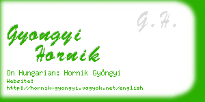 gyongyi hornik business card